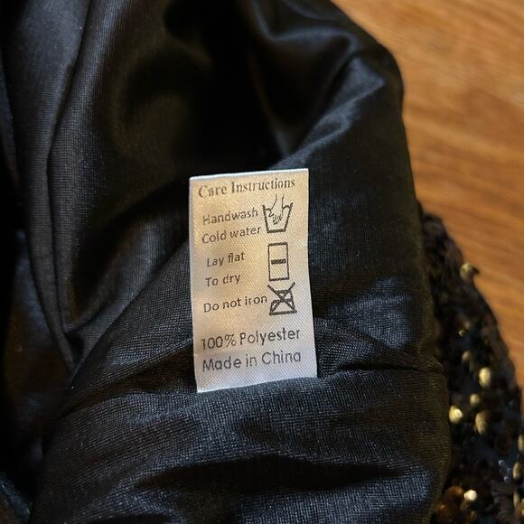 Anna-Kaci One Shoulder Sequin Black Mini Dress Sz Medium Body Con Party Holidays - Picture 8 of 8